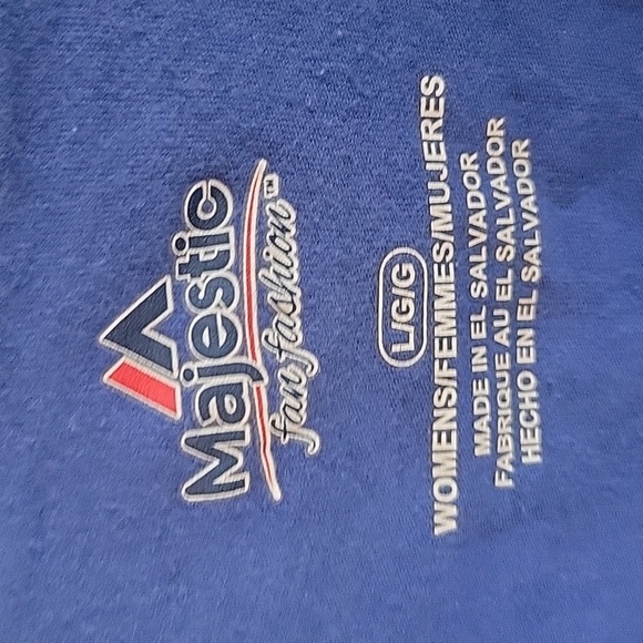 Majestic Women's Blue Jay t-shirt size LG blue - Picture 2 of 4
